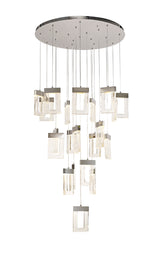 ELE2687 Electra Pendant 94.5W LED (25.8kg) in a Chrome/Clear Finish