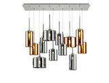 ELL5131 Ella 12 Light Ceiling Pendant Polished Chrome/Copper/Chrome