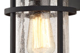 ELN8137 Elnath Wall Lamp 1 Light IP54 Indoor/Outdoor in a Black/Clear Finish