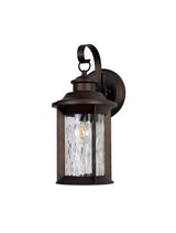 ELO6557 Elon Wall Lamp 1 Light IP54 Indoor/Outdoor Use in a Antique Bronze/Clear Finish