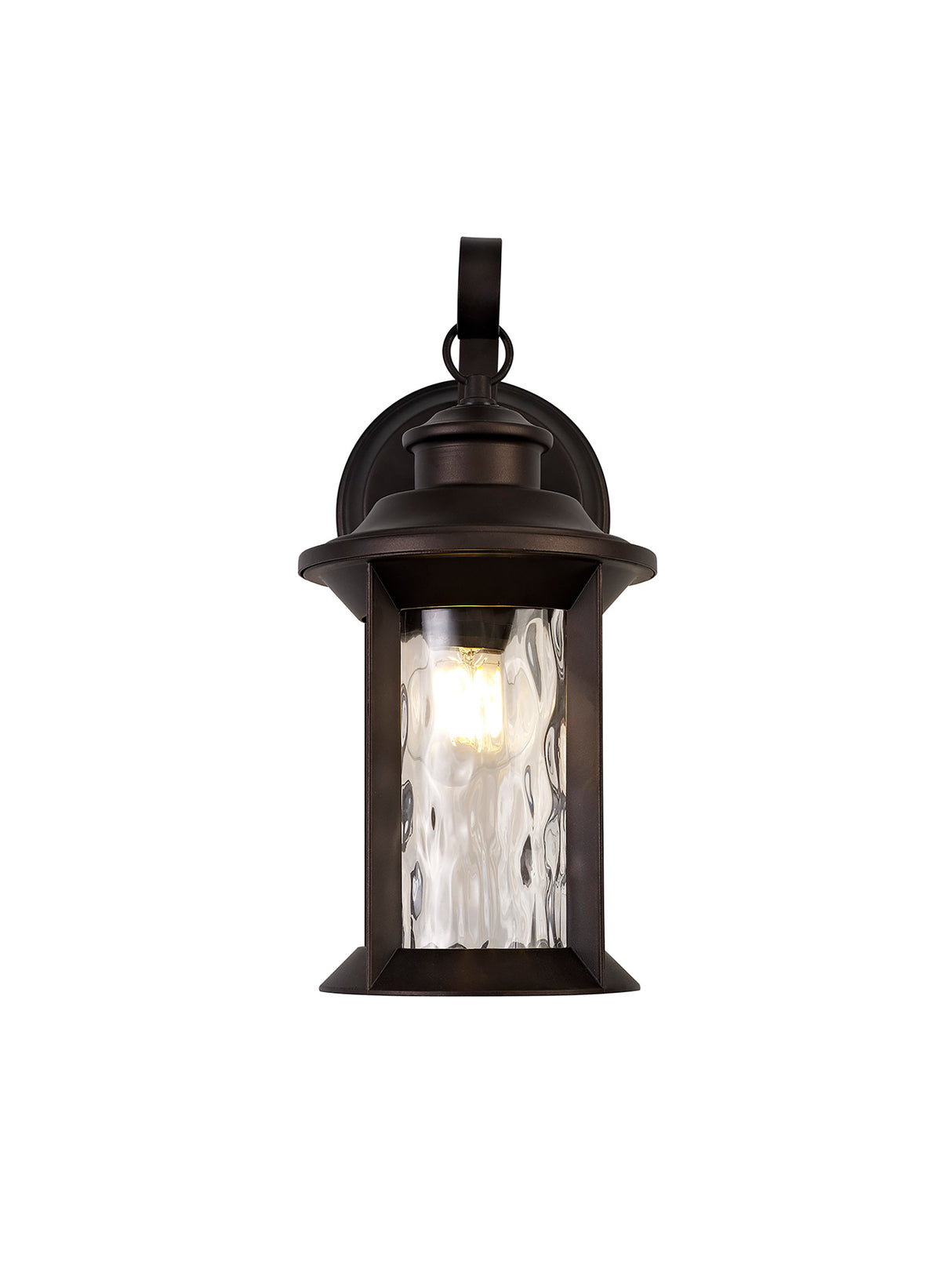 ELO6557 Elon Wall Lamp 1 Light IP54 Indoor/Outdoor Use in a Antique Bronze/Clear Finish