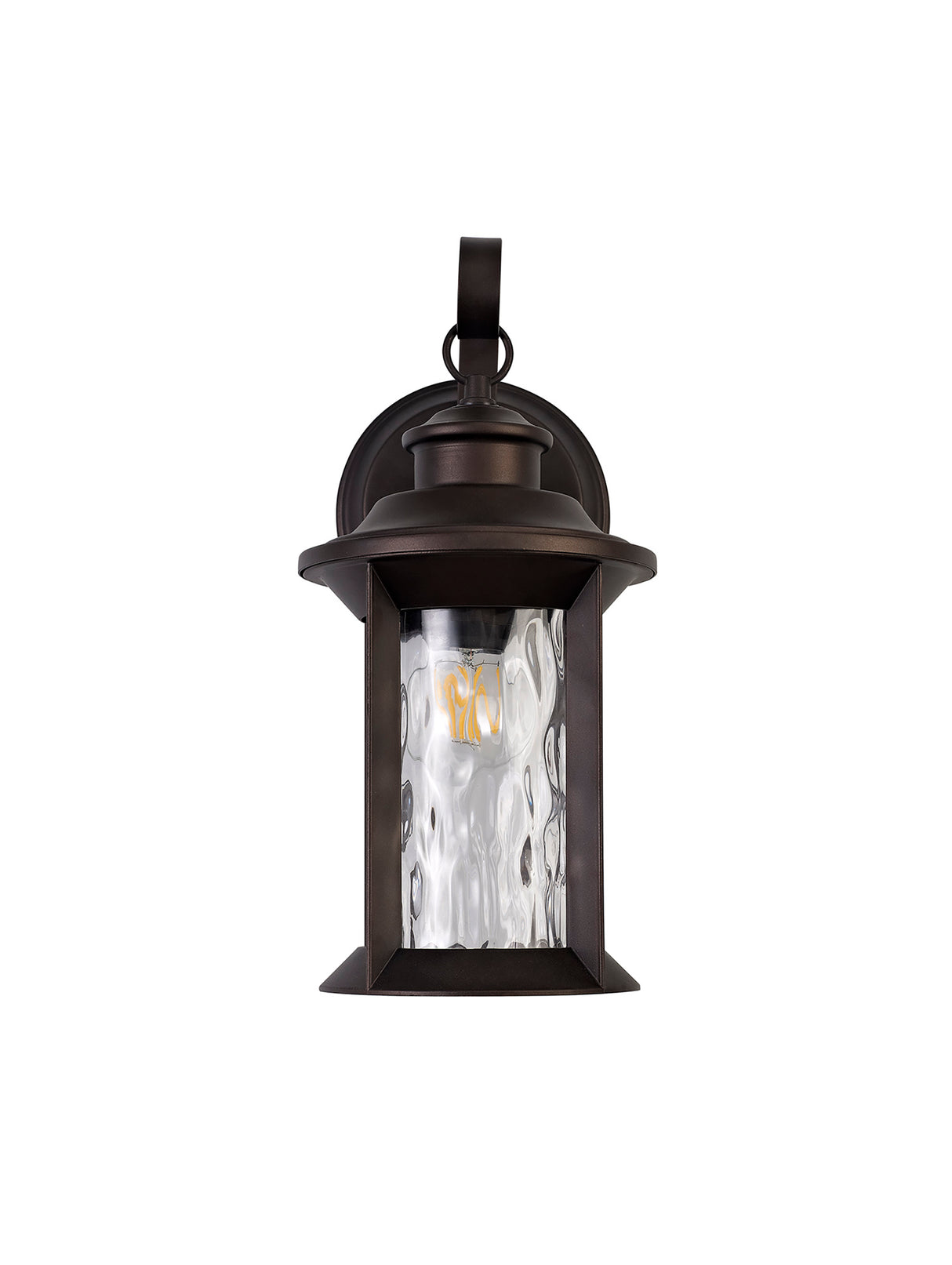 ELO6557 Elon Wall Lamp 1 Light IP54 Indoor/Outdoor Use in a Antique Bronze/Clear Finish