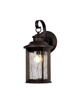 ELO6557 Elon Wall Lamp 1 Light IP54 Indoor/Outdoor Use in a Antique Bronze/Clear Finish