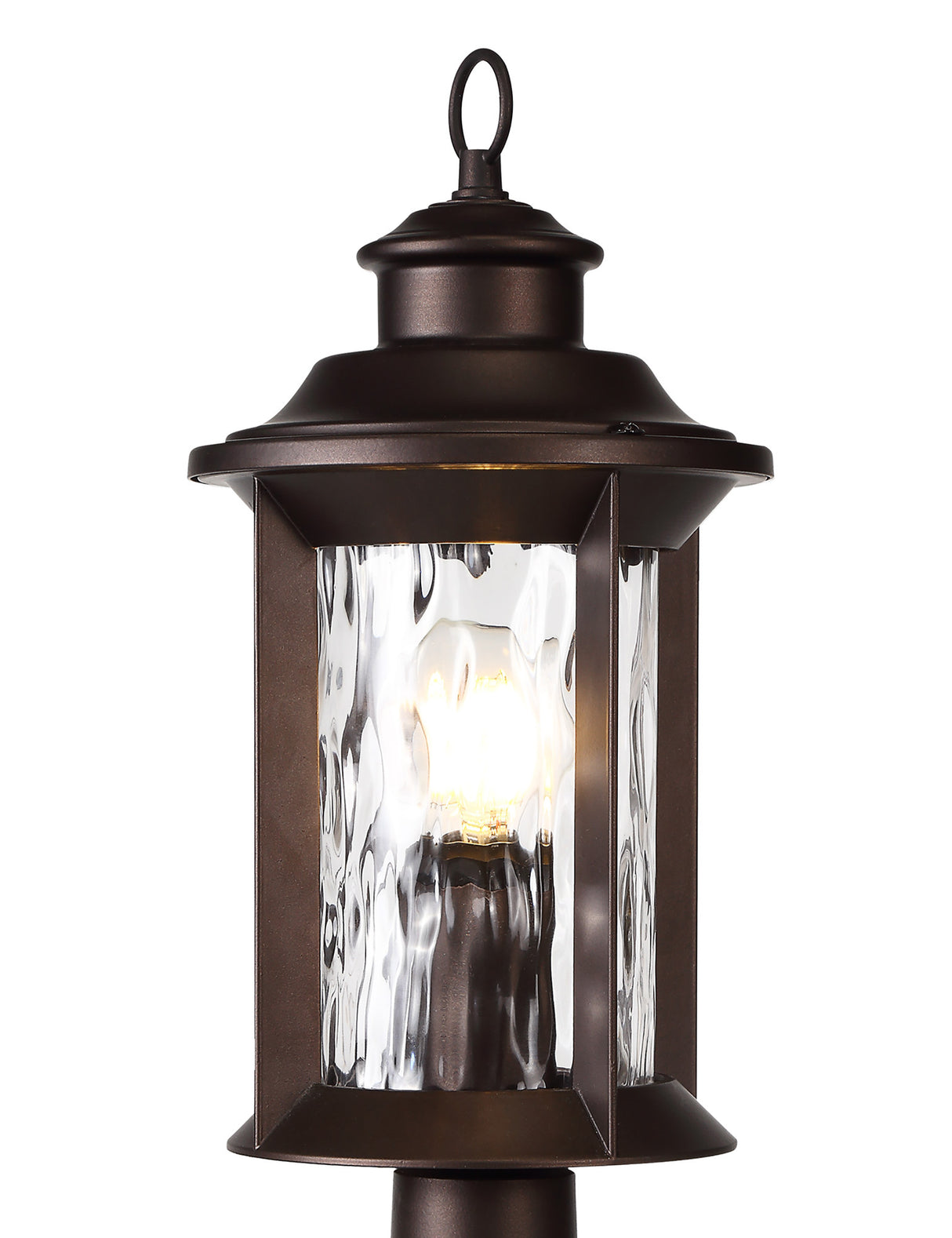 ELO7557 Elon Pedestal Lamp 1 Light IP54 Indoor/Outdoor Use in a Antique Bronze/Clear Finish