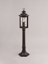 ELO8557 Elon Post Lamp 1 Light IP54 Indoor/Outdoor Use in a Antique Bronze/Clear Finish