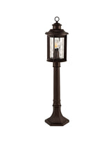 ELO8557 Elon Post Lamp 1 Light IP54 Indoor/Outdoor Use in a Antique Bronze/Clear Finish