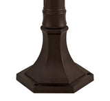 ELO8557 Elon Post Lamp 1 Light IP54 Indoor/Outdoor Use in a Antique Bronze/Clear Finish