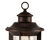 ELO8557 Elon Post Lamp 1 Light IP54 Indoor/Outdoor Use in a Antique Bronze/Clear Finish