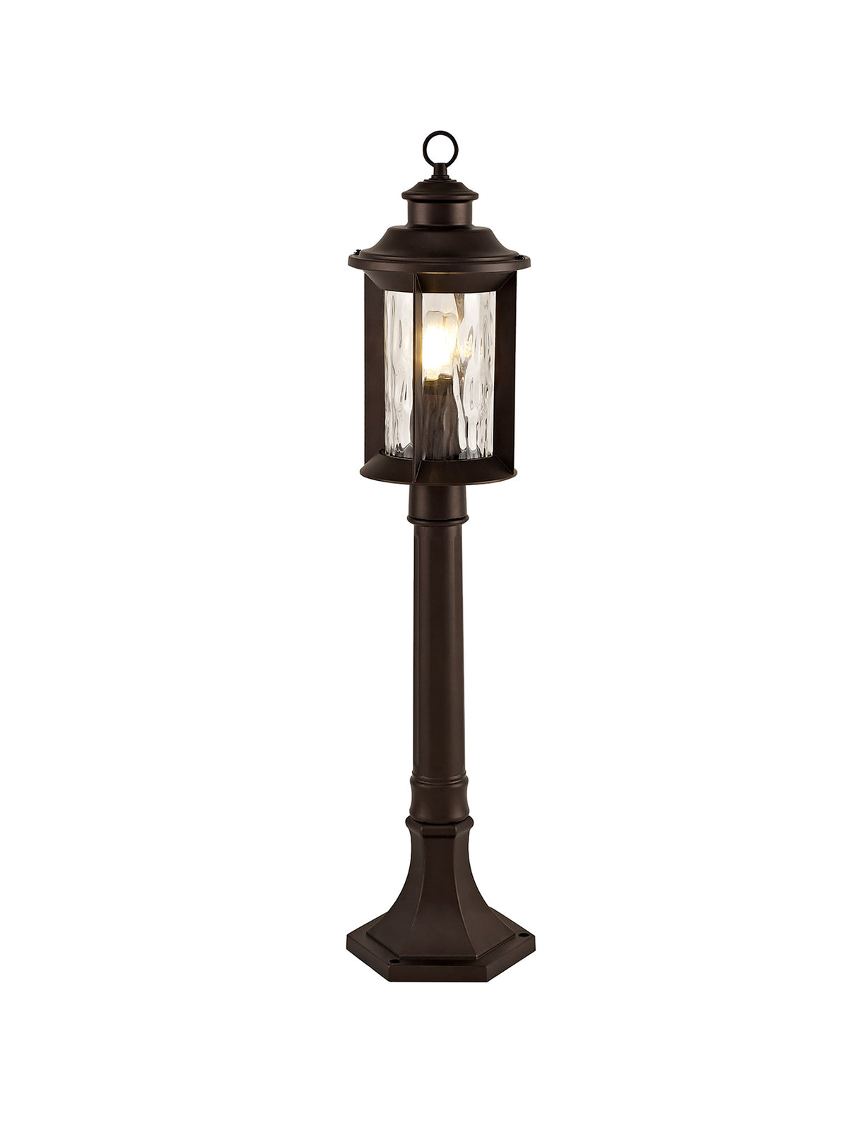 ELO8557 Elon Post Lamp 1 Light IP54 Indoor/Outdoor Use in a Antique Bronze/Clear Finish