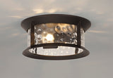 ELO9557 Elon Ceiling 2 Light IP54 Indoor/Outdoor Use in a Antique Bronze/Clear Finish