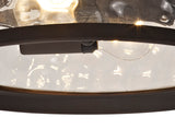 ELO9557 Elon Ceiling 2 Light IP54 Indoor/Outdoor Use in a Antique Bronze/Clear Finish