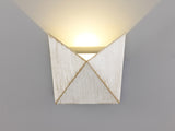 FOR2027 Formosa Wall Lamp 7W LED IP54 Indoor/Outdoor Use in a White/Gold/Clear Finish