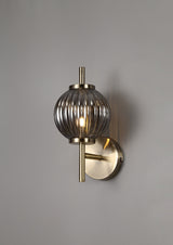 FRA3447 Franz Wall Lamp 1 Light in a Antique Brass/Smoked Finish