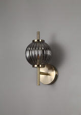 FRA3447 Franz Wall Lamp 1 Light in a Antique Brass/Smoked Finish