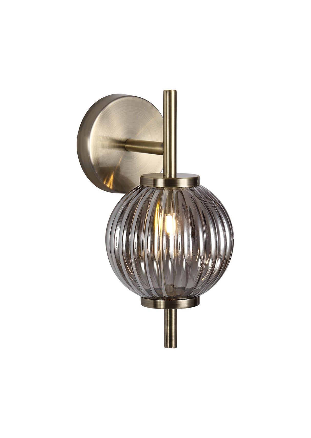 FRA3447 Franz Wall Lamp 1 Light in a Antique Brass/Smoked Finish