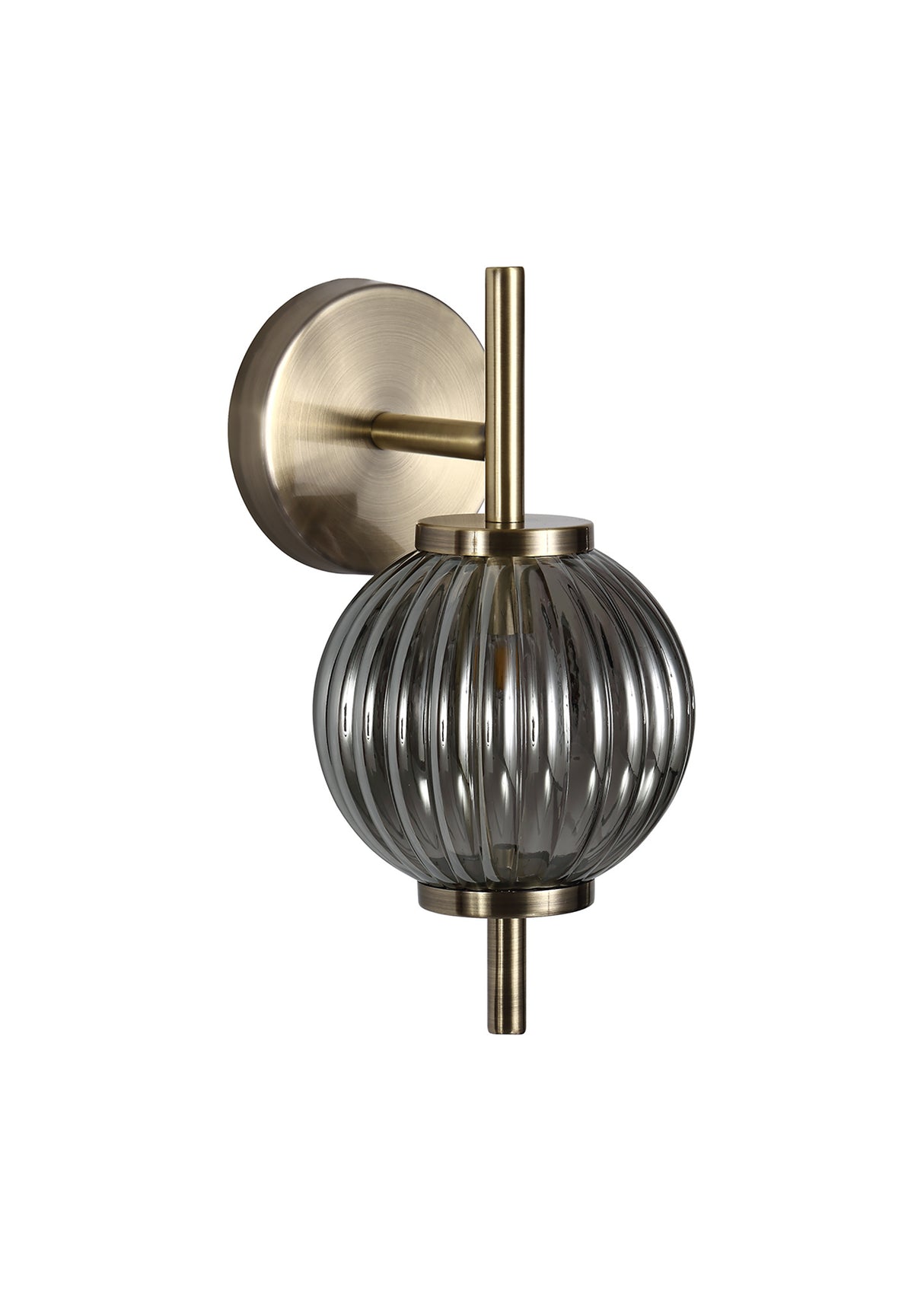 FRA3447 Franz Wall Lamp 1 Light in a Antique Brass/Smoked Finish