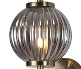 FRA3447 Franz Wall Lamp 1 Light in a Antique Brass/Smoked Finish