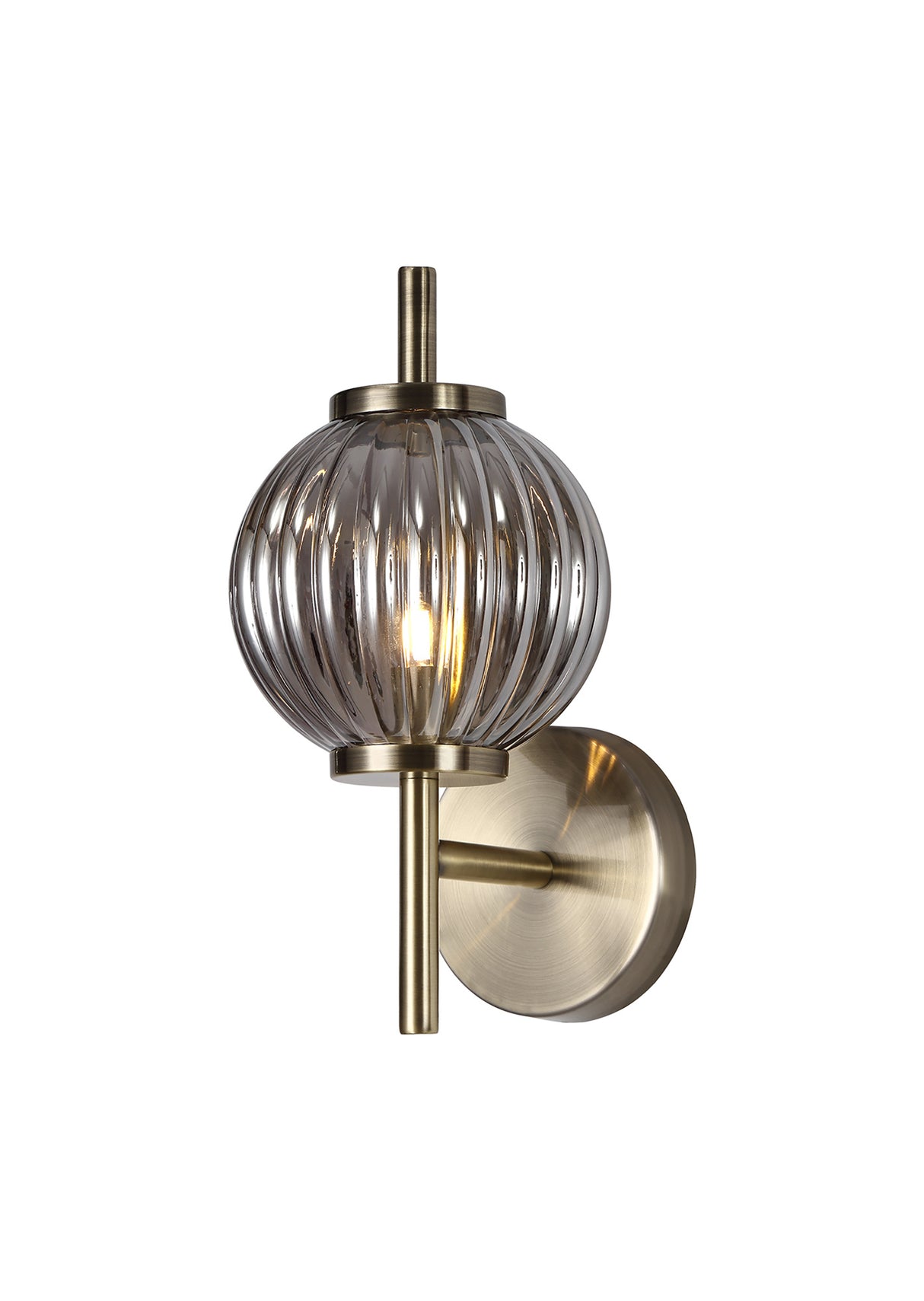 FRA3447 Franz Wall Lamp 1 Light in a Antique Brass/Smoked Finish