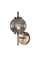 FRA3447 Franz Wall Lamp 1 Light in a Antique Brass/Smoked Finish