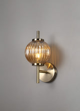 FRA4447 Franz Wall Lamp 1 Light in a Antique Brass/Amber Finish