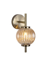 FRA4447 Franz Wall Lamp 1 Light in a Antique Brass/Amber Finish