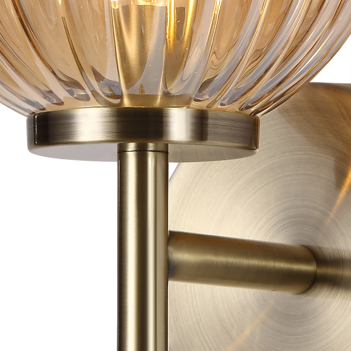 FRA4447 Franz Wall Lamp 1 Light in a Antique Brass/Amber Finish