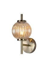 FRA4447 Franz Wall Lamp 1 Light in a Antique Brass/Amber Finish