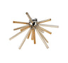 FUL1047 Fulu Semi Ceiling 8 Light in a Chrome/Amber/Champagne Finish