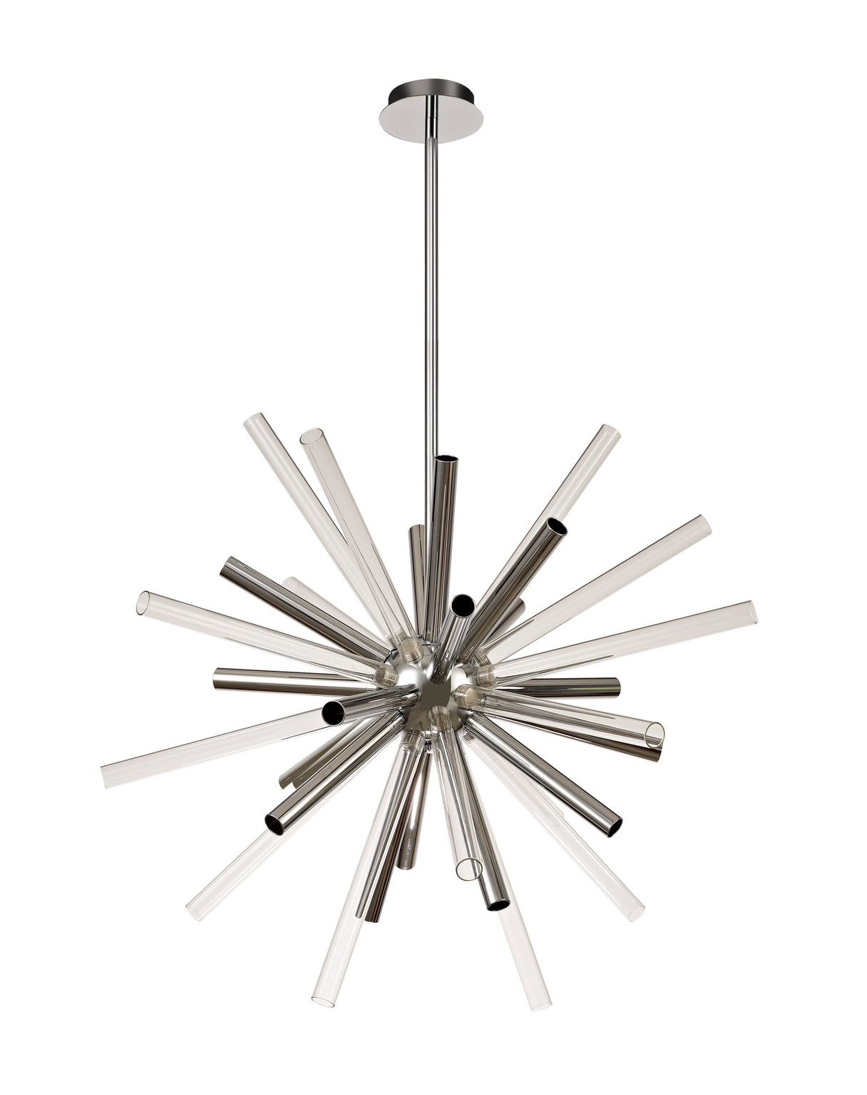 FUL2047 Fulu Pendant 16 Light in a Chrome/Chrome/Clear Finish