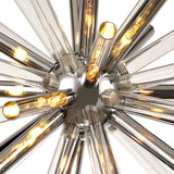 FUL2047 Fulu Pendant 16 Light in a Chrome/Chrome/Clear Finish