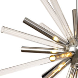 FUL2047 Fulu Pendant 16 Light in a Chrome/Chrome/Clear Finish