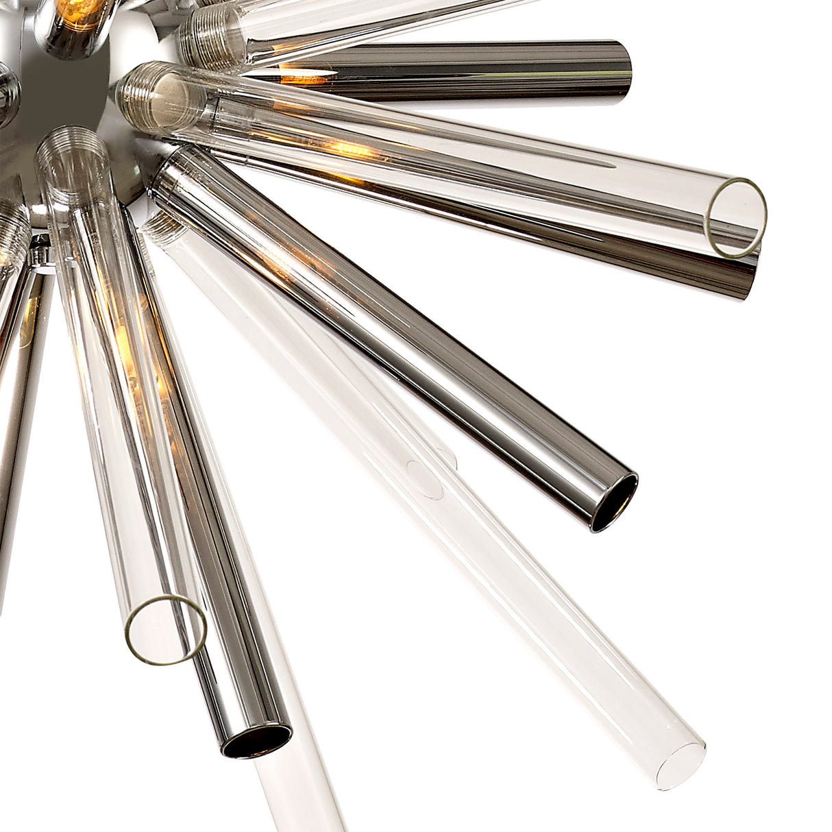 FUL2047 Fulu Pendant 16 Light in a Chrome/Chrome/Clear Finish