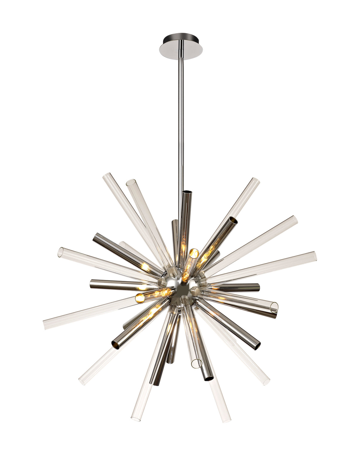 FUL2047 Fulu Pendant 16 Light in a Chrome/Chrome/Clear Finish