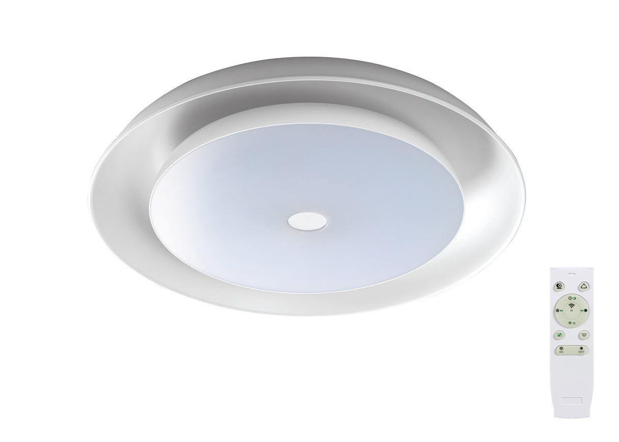 FUN0907 Funi 36W LED Dimmable Ceiling Light in a White/Opal White Finish