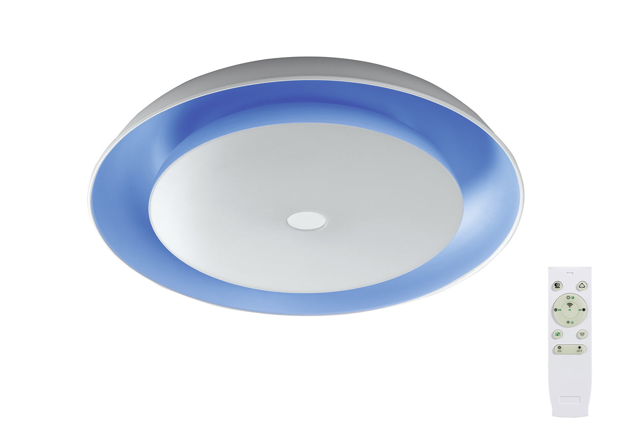 FUN0907 Funi 36W LED Dimmable Ceiling Light in a White/Opal White Finish