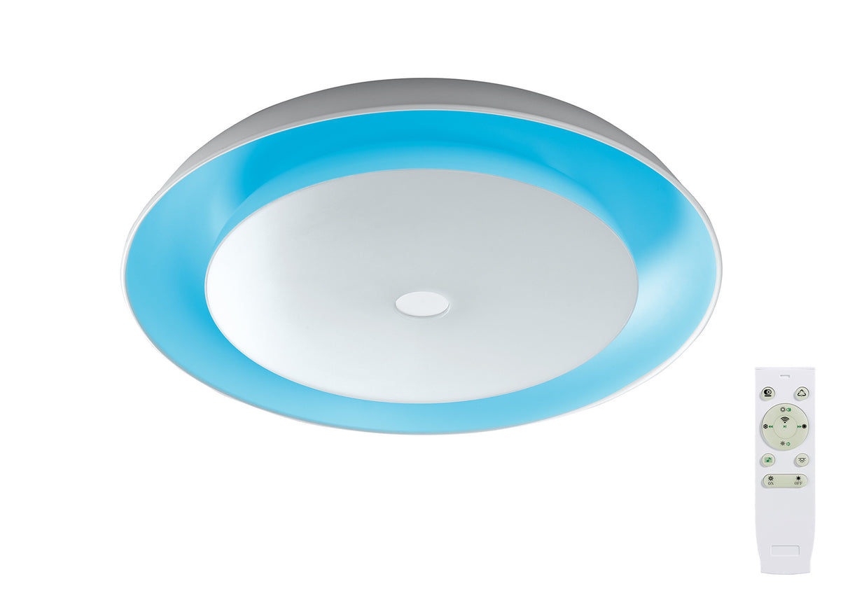 FUN0907 Funi 36W LED Dimmable Ceiling Light in a White/Opal White Finish