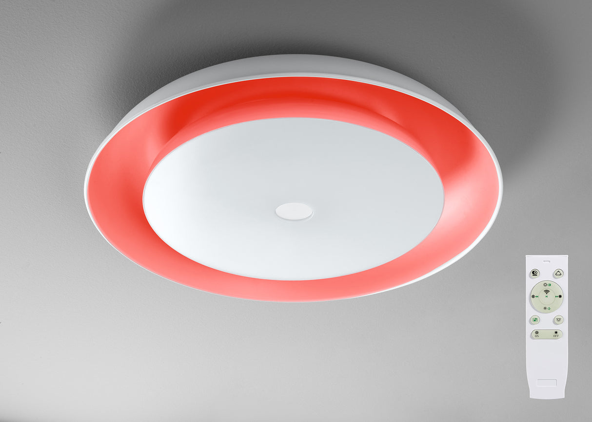 FUN0907 Funi 36W LED Dimmable Ceiling Light in a White/Opal White Finish