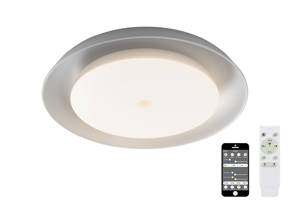 FUN0907 Funi 36W LED Dimmable Ceiling Light in a White/Opal White Finish