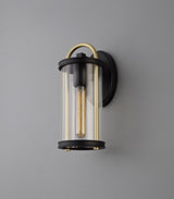 GAK2857 Gakyid Small Wall Lamp 1 Light IP54 Indoor/Outdoor Use in a Black/Gold/Clear Finish