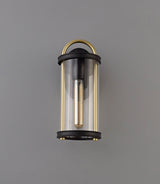 GAK2857 Gakyid Small Wall Lamp 1 Light IP54 Indoor/Outdoor Use in a Black/Gold/Clear Finish