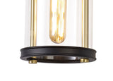 GAK2857 Gakyid Small Wall Lamp 1 Light IP54 Indoor/Outdoor Use in a Black/Gold/Clear Finish