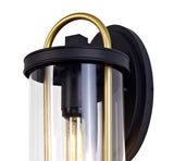 GAK3857 Gakyid Large Wall Lamp 1 Light IP54 Indoor/Outdoor Use in a Black/Gold/Clear Finish