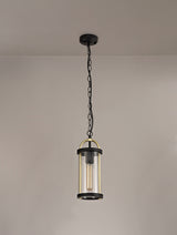 GAK4857 Gakyid Pendant 1 Light IP54 Indoor/Outdoor Use in a Black/Gold/Clear Finish