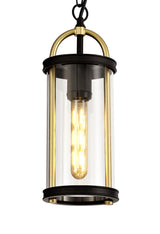 GAK4857 Gakyid Pendant 1 Light IP54 Indoor/Outdoor Use in a Black/Gold/Clear Finish