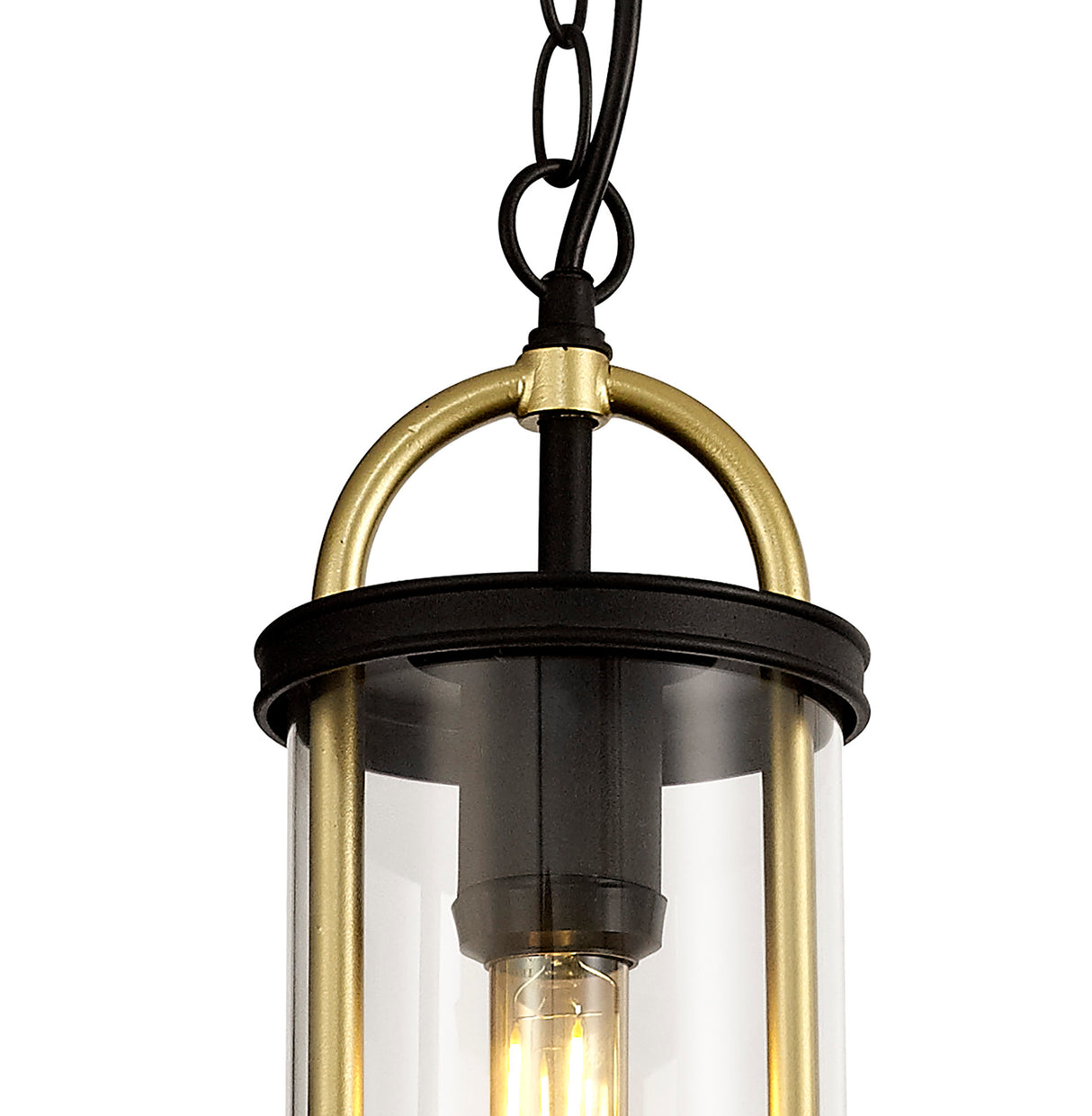 GAK4857 Gakyid Pendant 1 Light IP54 Indoor/Outdoor Use in a Black/Gold/Clear Finish