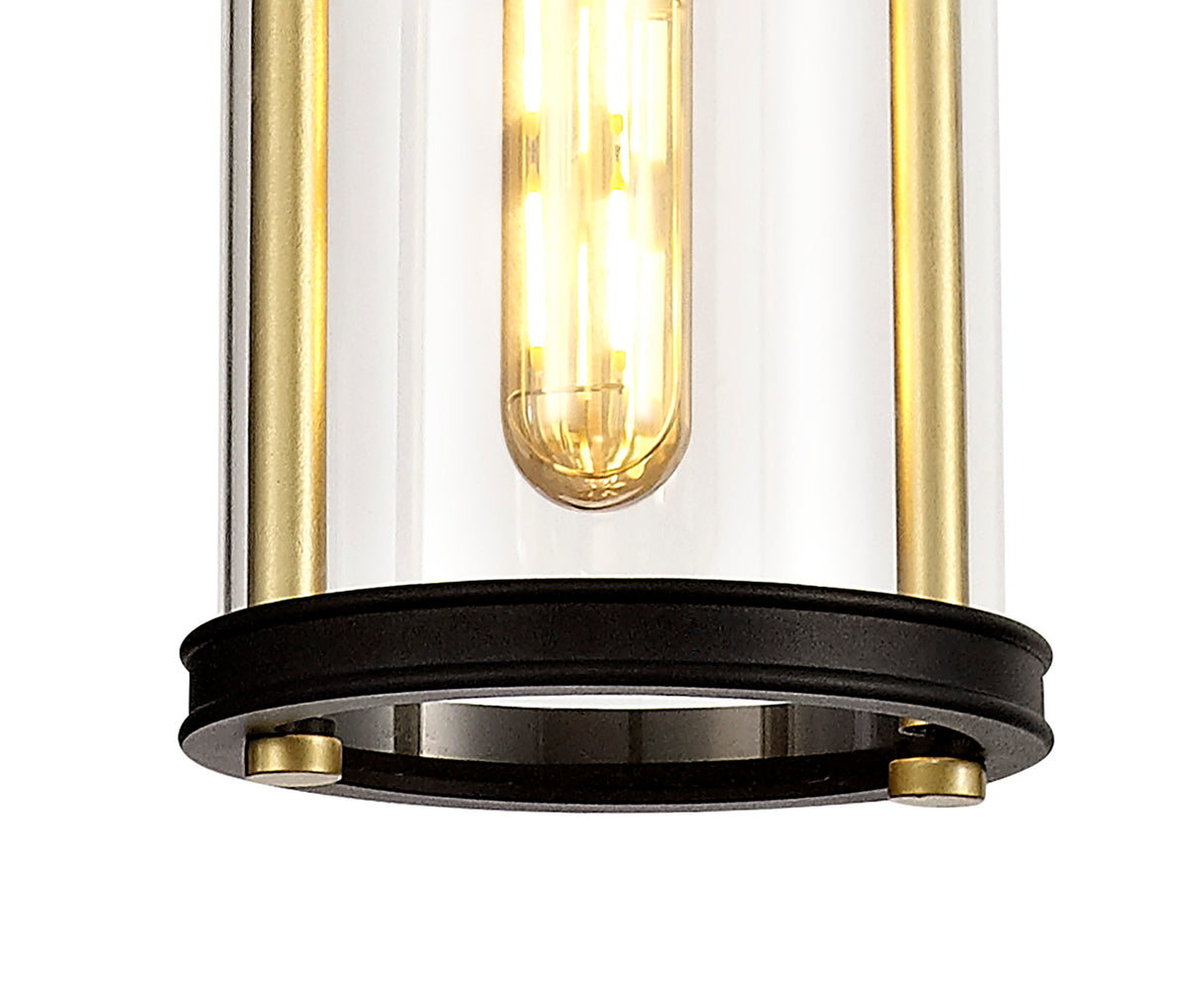 GAK4857 Gakyid Pendant 1 Light IP54 Indoor/Outdoor Use in a Black/Gold/Clear Finish