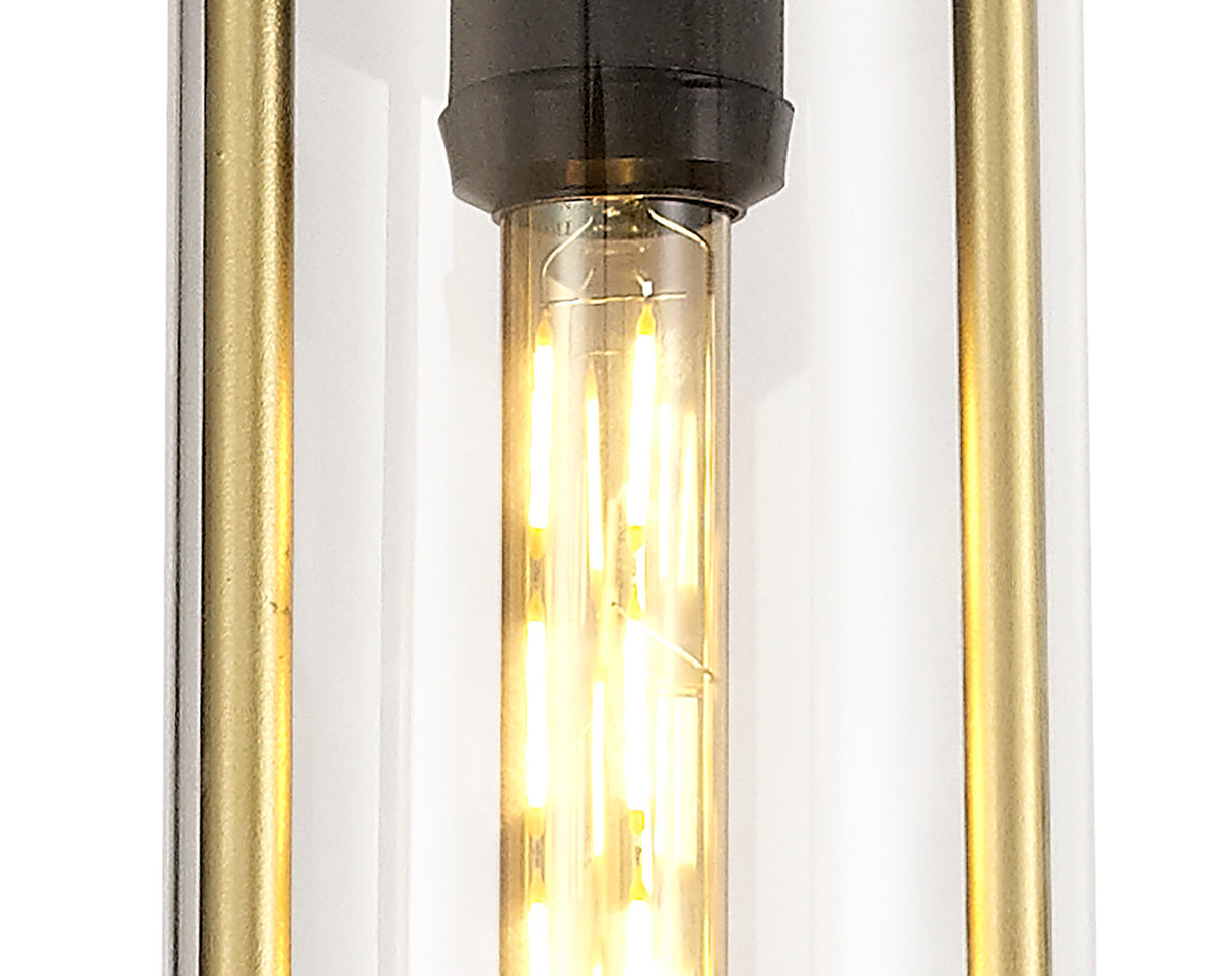 GAK4857 Gakyid Pendant 1 Light IP54 Indoor/Outdoor Use in a Black/Gold/Clear Finish