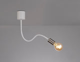 GIN0567 Ginan Flexible Ceiling 1 Light in a Satin White/Satin Nickel Finish