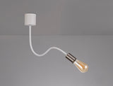 GIN0567 Ginan Flexible Ceiling 1 Light in a Satin White/Satin Nickel Finish