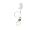 GIN0567 Ginan Flexible Ceiling 1 Light in a Satin White/Satin Nickel Finish